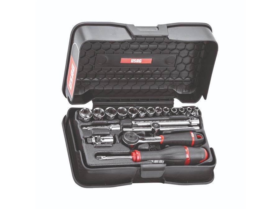 Serie chiavi a bussola esagonali 1/4" Usag 606 EA (19 pezzi)