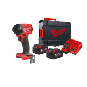 Milwaukee M18 FID3 – 502X avvitatore a percussione con 2 batterie 5.0 Ah + caricabatterie