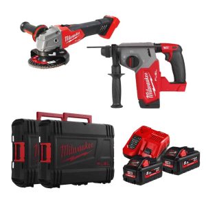 Kit Milwaukee M18 FPP2BF-552X (4933499341): Tassellatore M18 FH + Smerigliatrice M18 FSAG125X