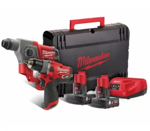 Kit Milwaukee M12 FPP2F2-602X FUEL 12V Trapano + Tassellatore