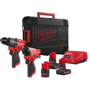 Kit Milwaukee M12 FUEL FPP2A2-5253X - 4933492513 | Trapano + Avvitatore + 3 batterie