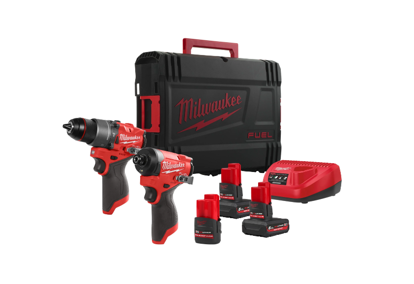 Kit Milwaukee M12 FUEL FPP2A2-5253X - 4933492513 | Trapano + Avvitatore + 3 batterie